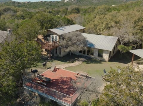 Outdoor patio aerial view