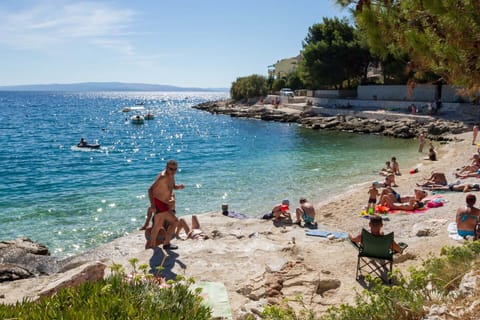 Beach nearby, sun loungers