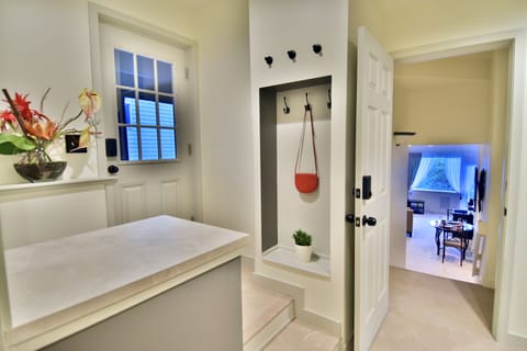 The entry room is a great place to keep your coat, hat, and other stuff.