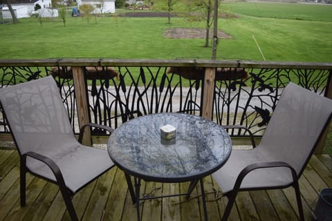 Balcony off of the bedroom to relax at the beginning or end of your day.