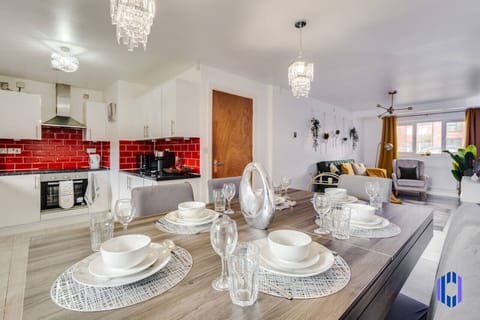 Kitchen/diner. Fully equipped with cooking equipment perfect for families. Appliances such as washer, fridge freezer, microwave, oven are free and available for your use. - Pool table available for relaxation