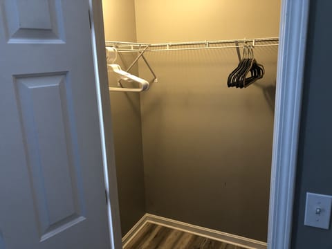 Walk in master closet.