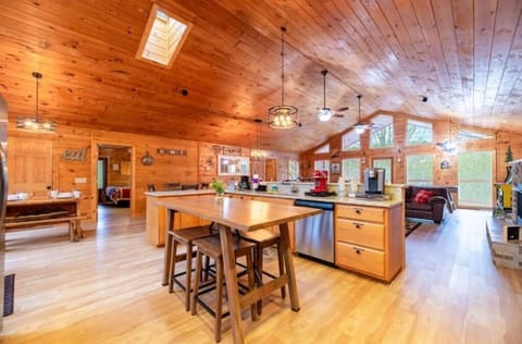 Kitchen Island table with additional seating for four