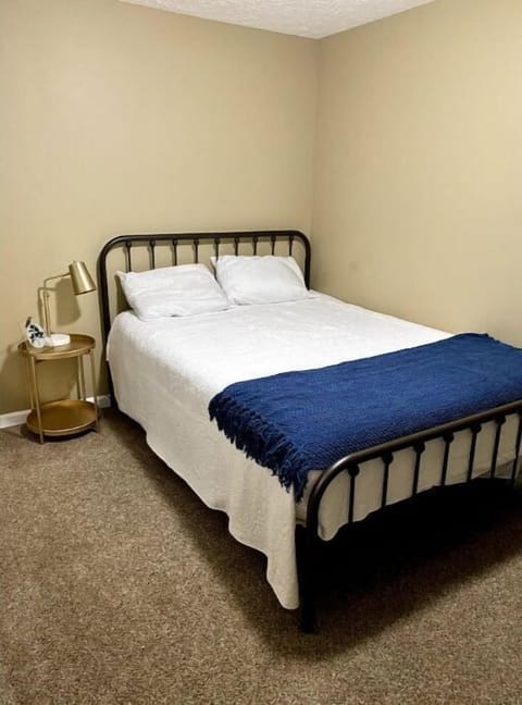Basement bedroom with TV, sleeps 2: 1 queen