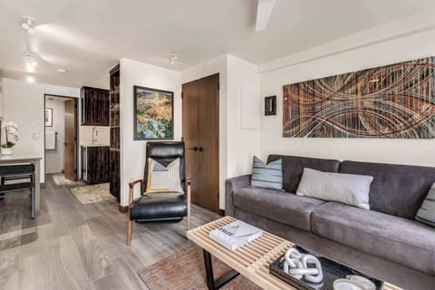 Updated living area with comfortable sofa