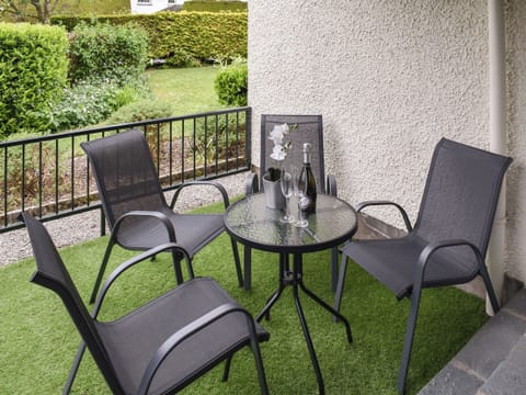 Sitting-out-area | Christabels Hideaway, Storrs, near Bowness-on-Windermere