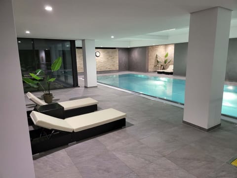 Indoor pool, a heated pool