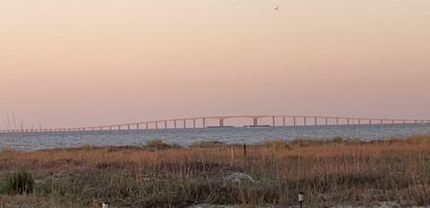 The view of the bridge from the back deck