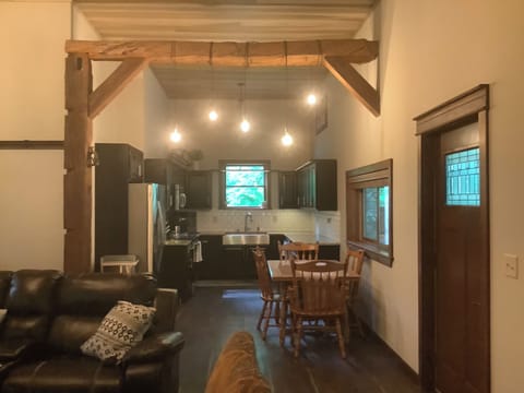 View of kitchen from living room.
