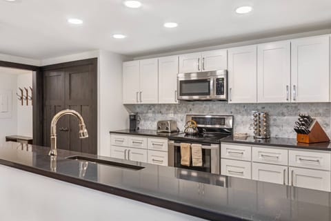 Kitchen Stocked with Keurig, Tea Kettle, Toaster, Spice Rack and Knife Block