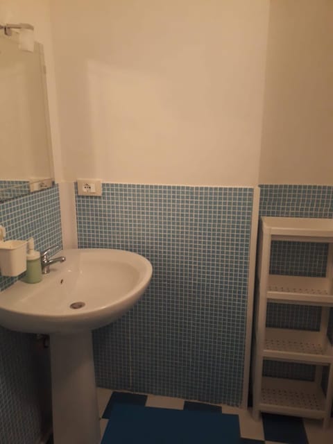 Combined shower/tub, hair dryer