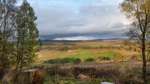 Cragg Estate - The view of Broadgate House and Steading from The Bothy
