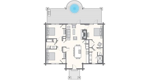 Cabin Floor plan with hot tub
