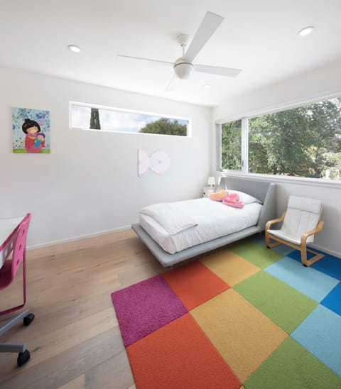  Fourth bedroom with queen size bed and desk to work remote.