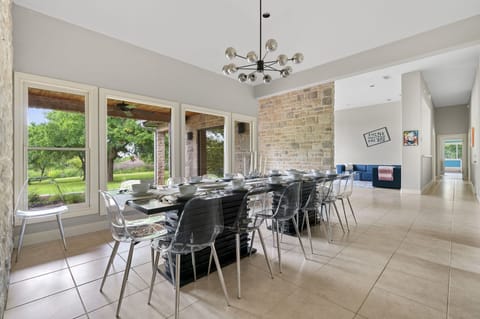 Get ready to host the ultimate feast at our dining room table that seats 14!