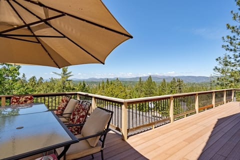 Deck seating and view. Pine Mountain Lake Vacation Rental "Heavenly Hilltop" - Unit 13 Lot 226