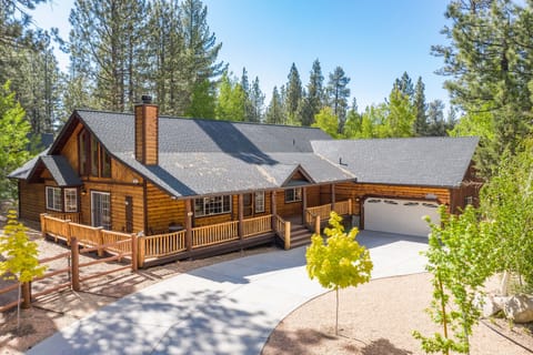Aerial view of the cabin from the front