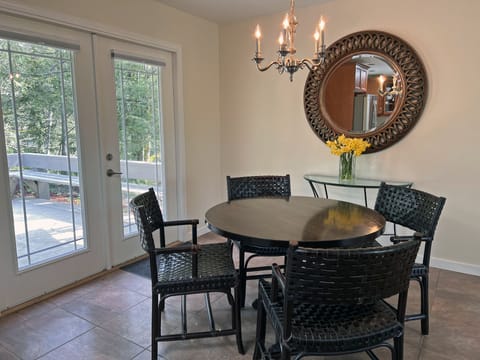 Dining area with access to deck