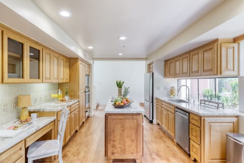 Tons of counter space and a center island.