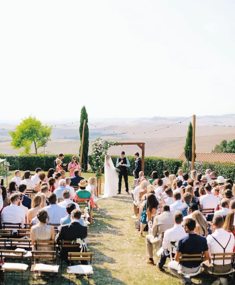 Outdoor banquet area