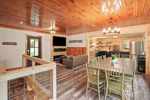 The coziness of the open modern living space and warm pine accents throughout, will make you feel right at home.