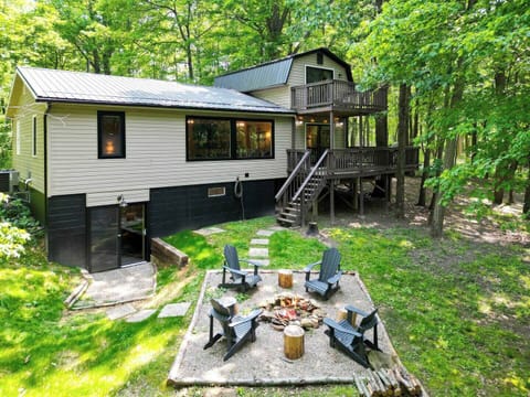 During your stay, enjoy the warm ambiance of the fire pit and yummy s'mores at Notestone Cabin.