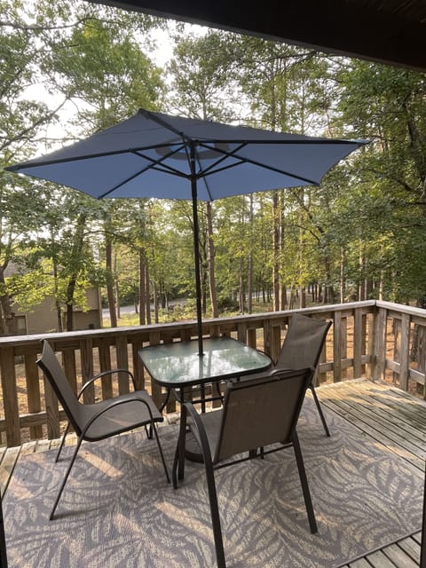 Peaceful downstairs deck