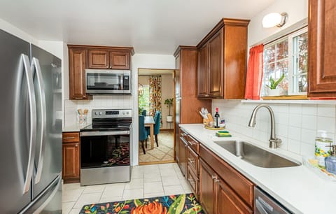 Thoughtfully Stocked Kitchen with all you need.