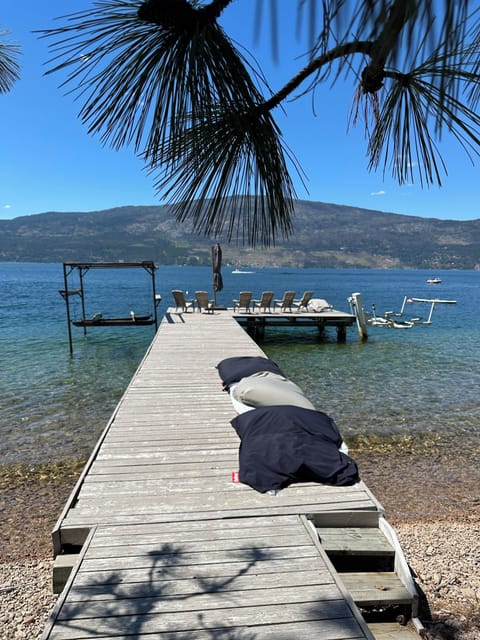 On the beach, sun loungers, beach towels