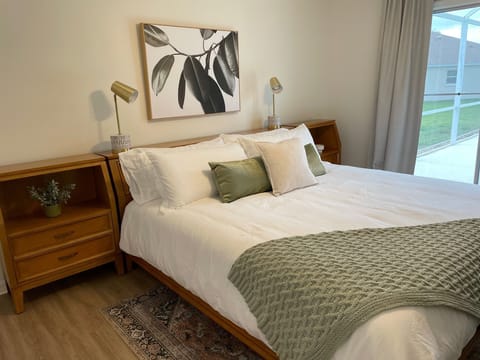 Premium bedding, blackout drapes, iron/ironing board, WiFi