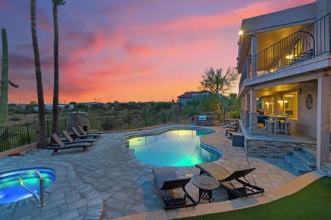 Outdoor pool, a heated pool