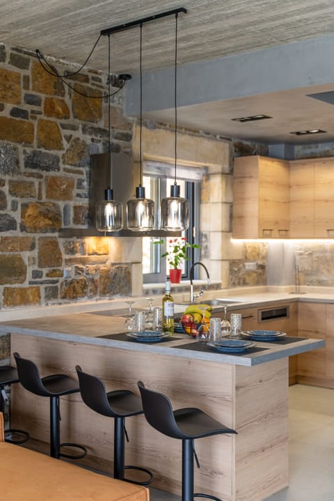 Kitchen area with chairs