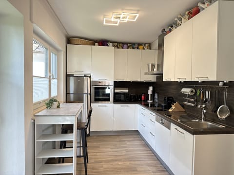 Spülmaschine, Nespresso-Kaffeemaschine mit Milchschäumer, Eierkocher