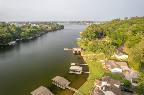 Aerial View of cove towards main channel and Central Ave