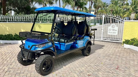 Your own 6 seater golf cart AND private gated beach access!