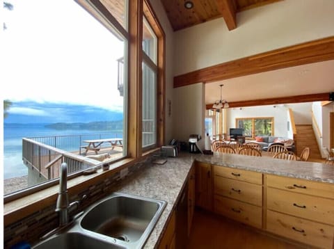 open concept kitchen with amazing views