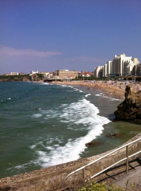 Beach nearby, sun loungers