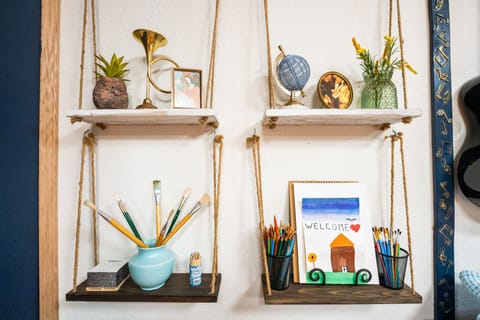 Find inspiration and channel your inner artist in this designated art corner.