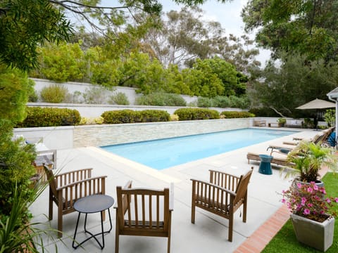 A heated pool, a lap pool