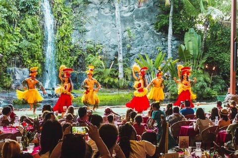 Outdoor banquet area