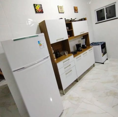 Fridge, stovetop, coffee/tea maker, toaster