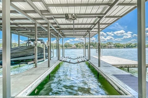 Bring or rent a boat. Lift available for v hull or pontoon up to 22'