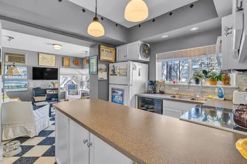 Kitchen with TV room