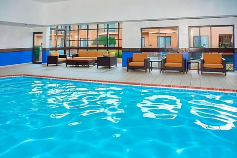 Dive into a sparkling indoor pool for year-round relaxation.