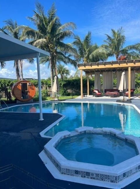 Outdoor pool, a heated pool