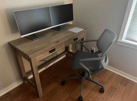 Work station situated in the main bedroom 