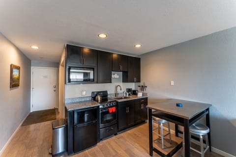 Kitchenette and dining area.