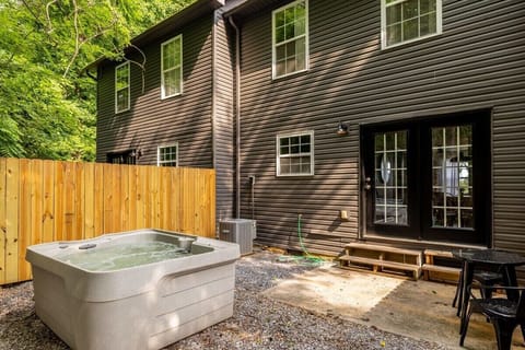 Your hot tub is drained and cleaned after every guest. Enjoy!