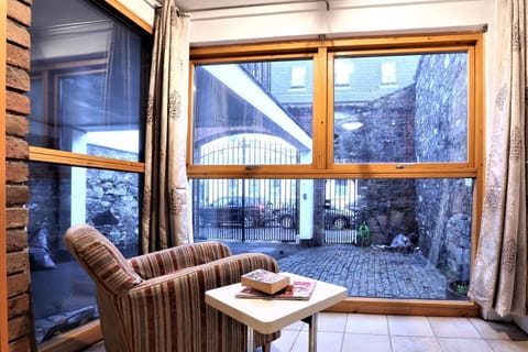 Bright reading corner of living room