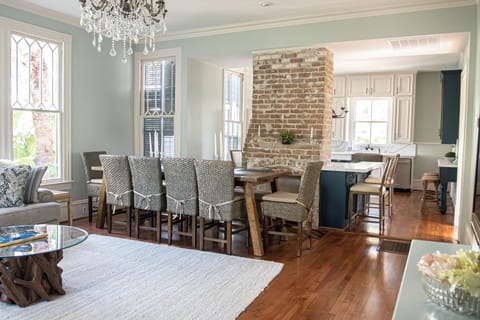 Great room including large table for 10 plus island wrap around seating.